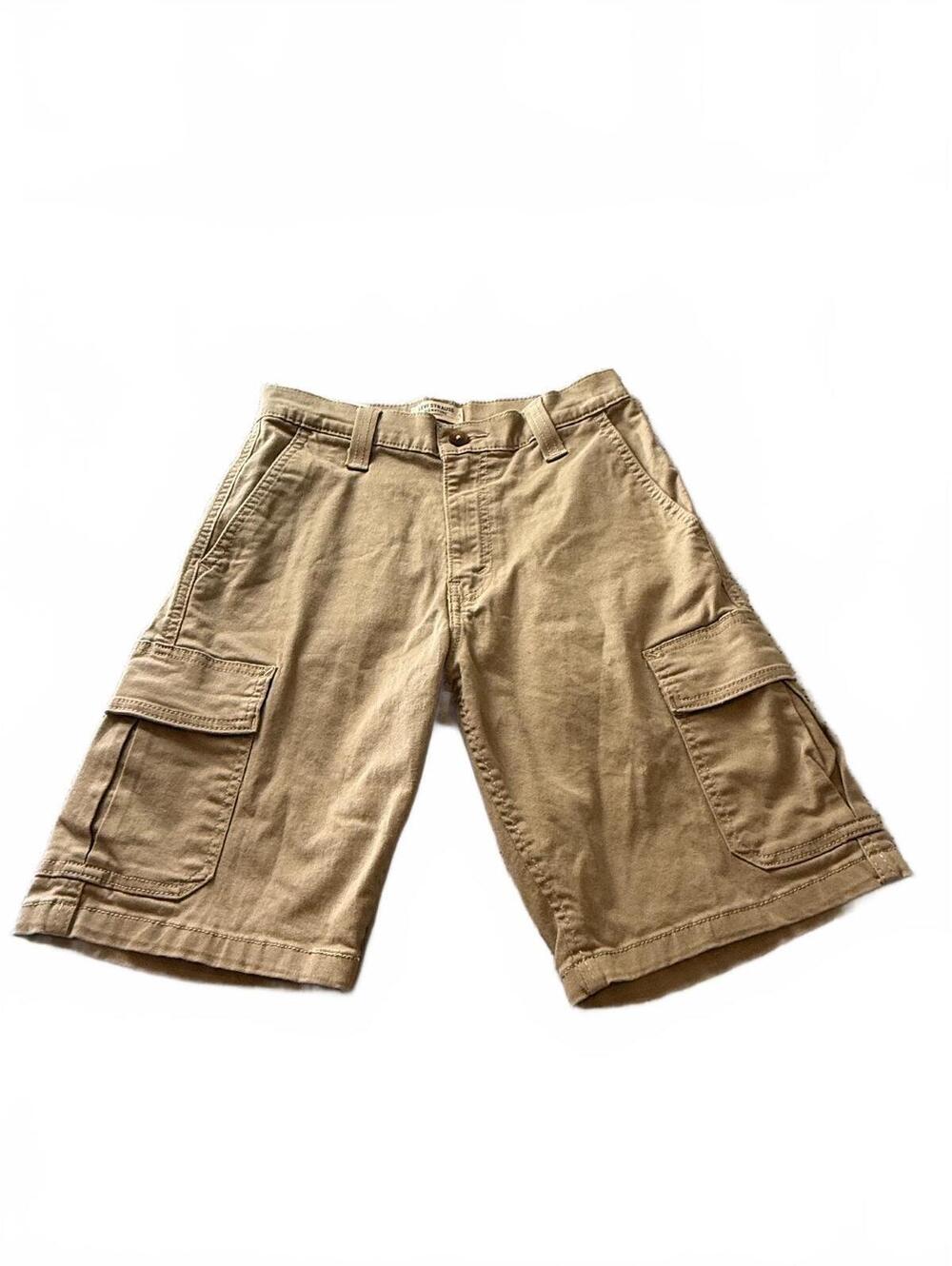 Signature by Levi Strauss Men's Cargo Shorts W28 Khaki Tan Stretch Casual